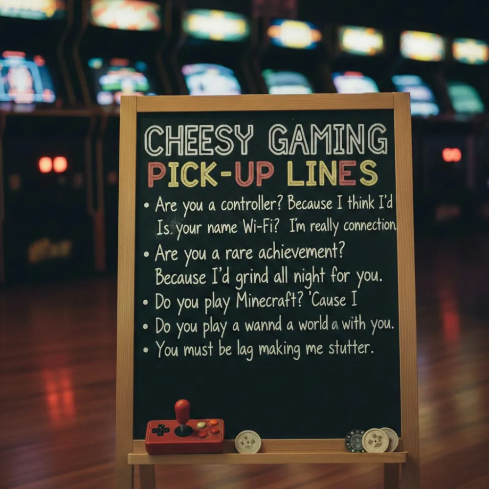 Cheesy Gaming Pick Up Lines