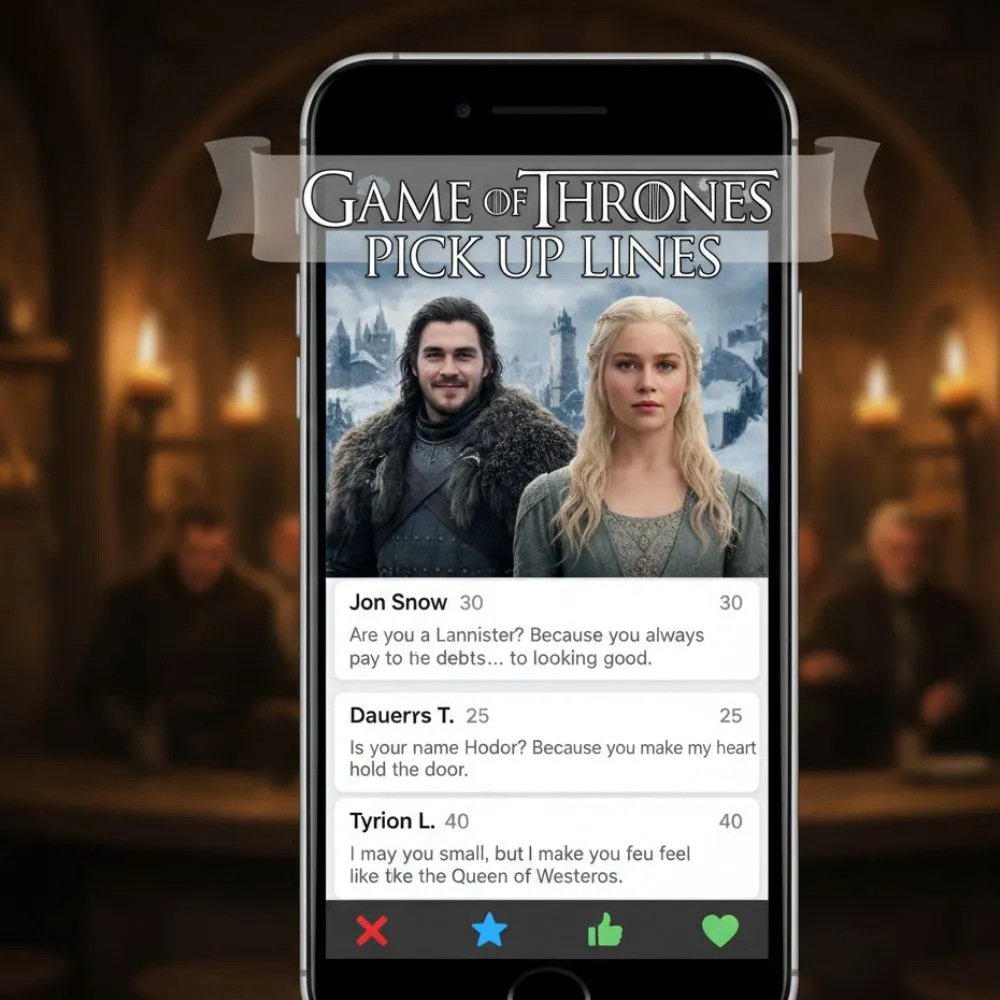 Game of Thrones Pick Up Lines Tinder