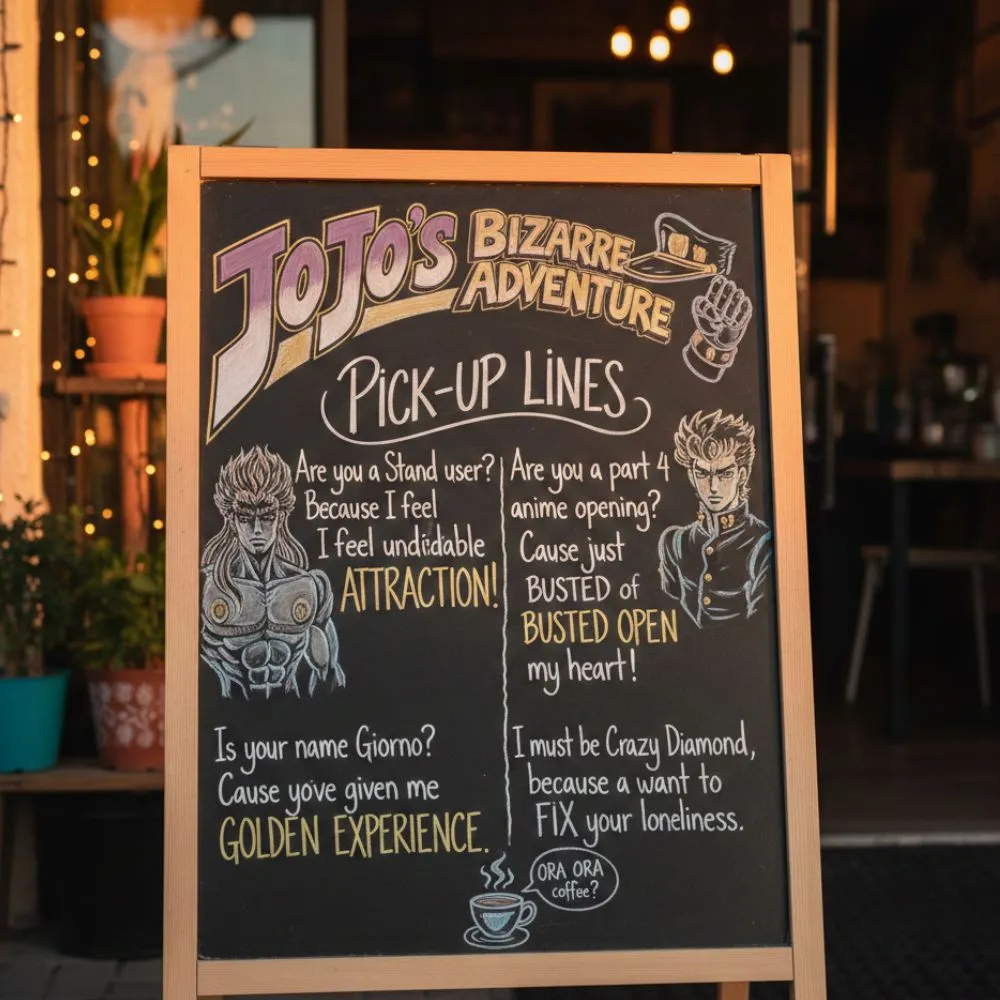 JoJo's Bizarre Adventure Pick Up Lines