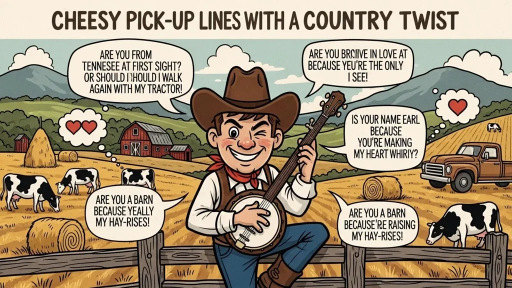 Cheesy Pick Up Lines Country Twist