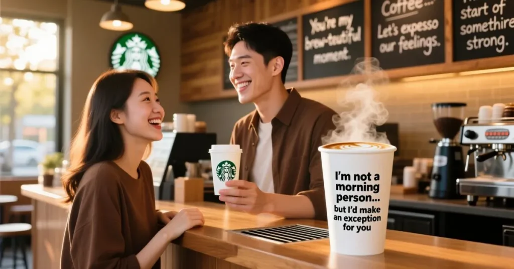 Coffee-Themed Starbucks Pick Up Lines