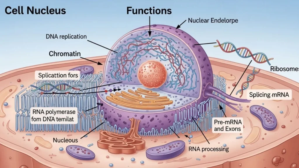 What is the nucleus function?