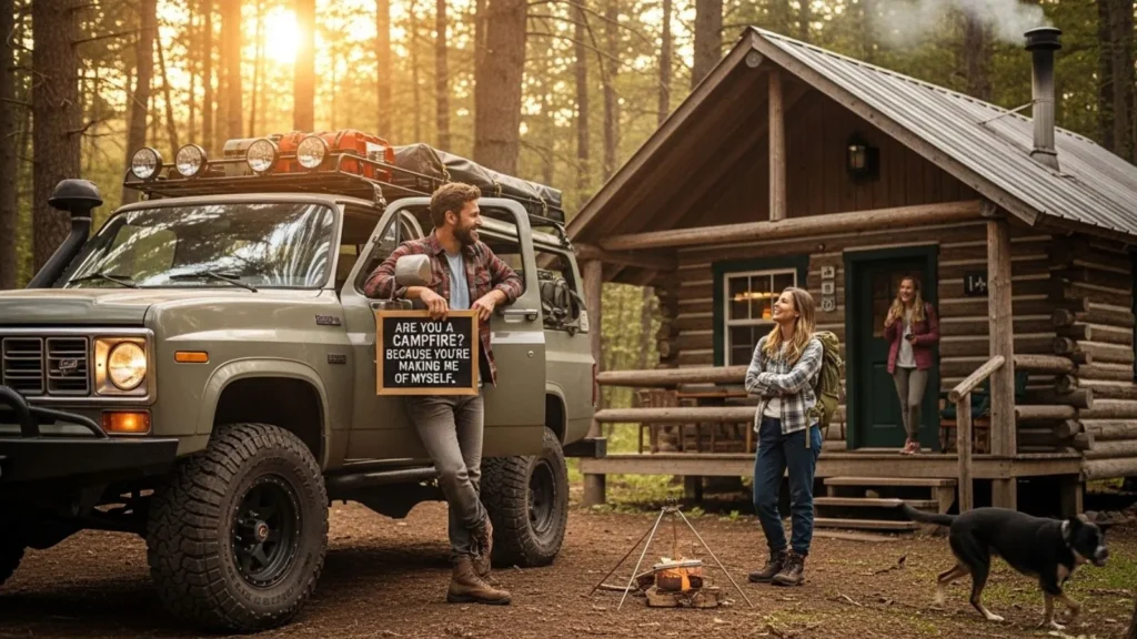 Adventurous Cabin Pick Up Lines