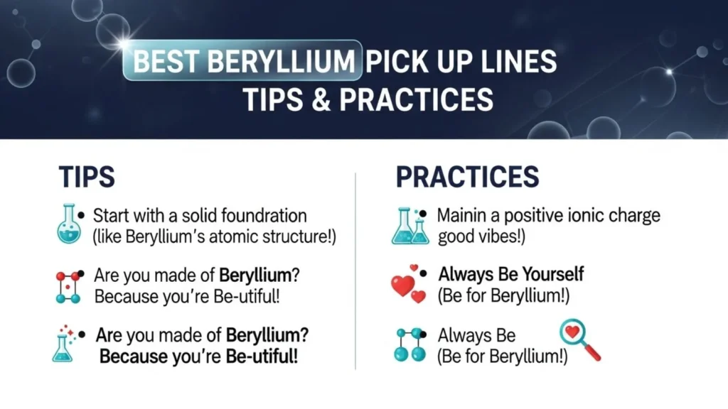 Best Beryllium Pick Up Lines Tips & Practices