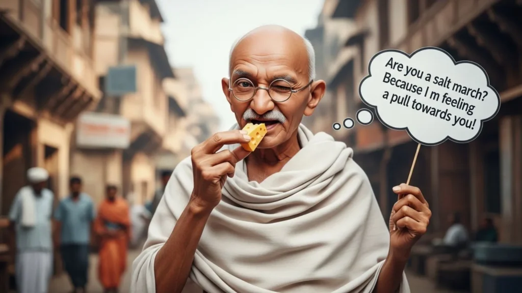 Cheesy Gandhi Pick Up Lines