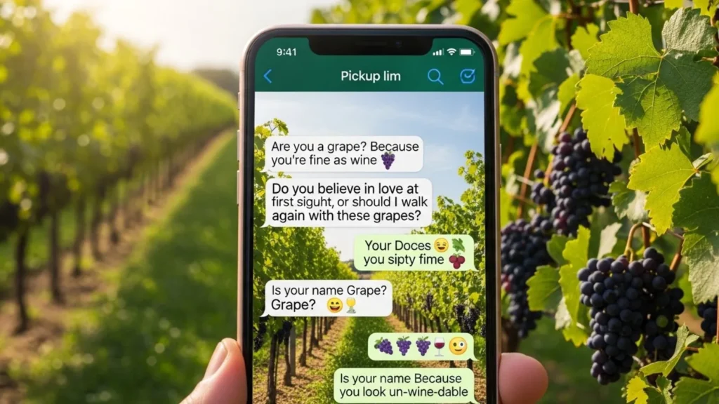 Short Grape Pick Up Lines for Text