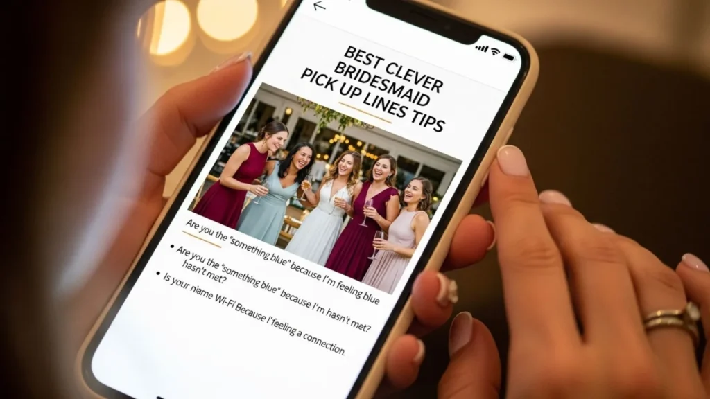 Best Clever Bridesmaid Pick Up Lines Tips