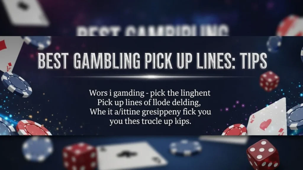 Best Gambling Pick Up Lines: Tips 