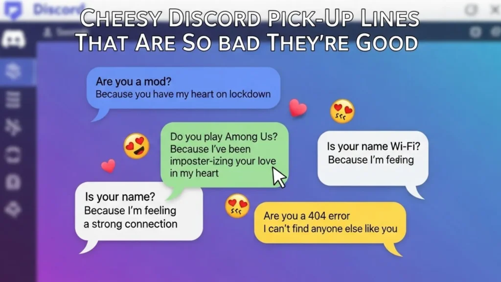 Cheesy Discord Pick Up Lines That Are So Bad They're Good