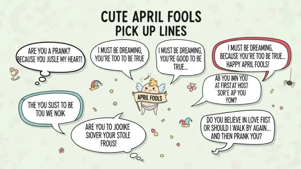 Cute April Fools Pick Up Lines Options