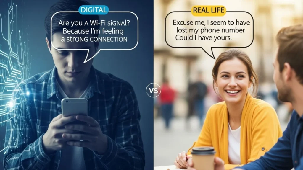 Digital vs Real-Life Driven Pick Up Lines