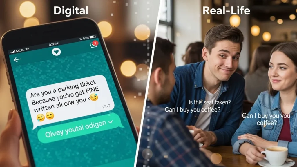 Digital vs Real-Life Pickup Lines