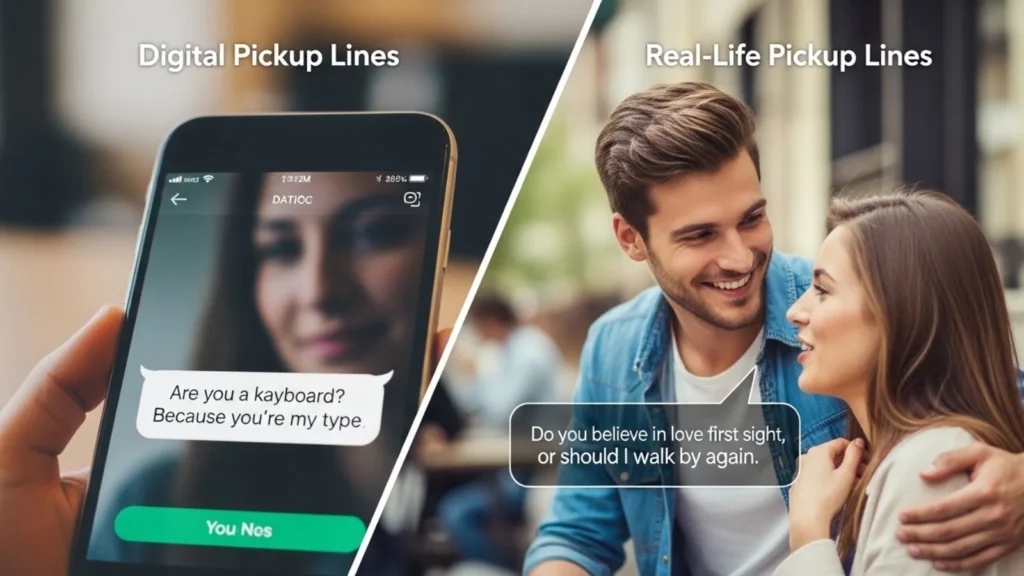 Digital vs Real-Life Pickup Lines