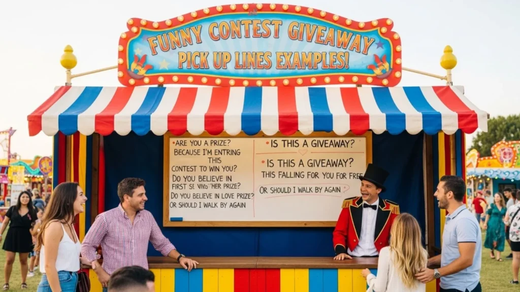 Funny Contest Giveaway Pick Up Lines Examples 