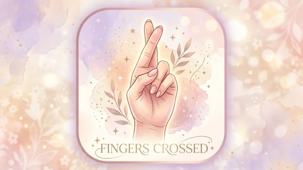 Aesthetic Fingers Crossed Emoji