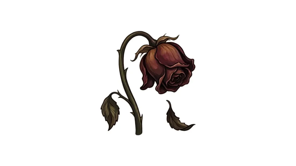 Aesthetic Wilted Rose Emoji