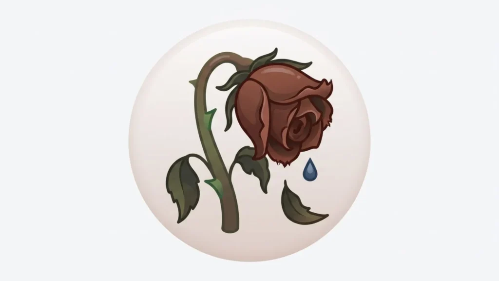 Creative Wilted Rose Emoji
