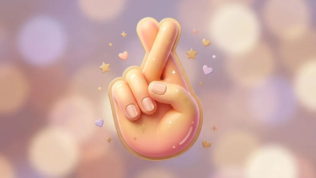 Stylish Fingers Crossed Emoji