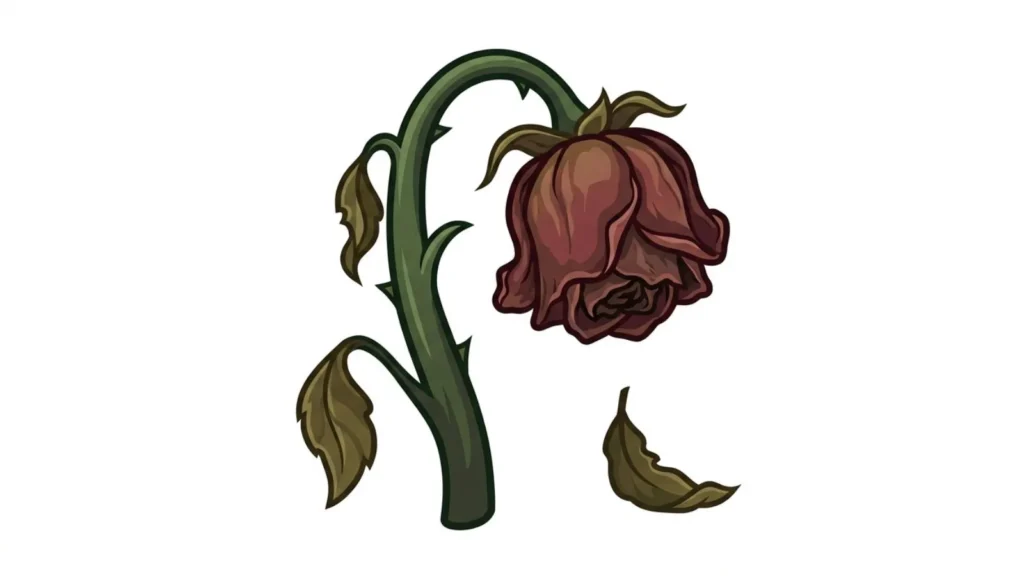 Unique Wilted Rose Emoji