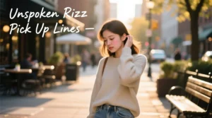 Read more about the article 686+ Unspoken Rizz Pick Up Lines for Flirting for 2026<p class="post-updated-date">🕓 <span class="updated-label">Last updated on</span> <time datetime="2025-12-30T05:47:19+00:00">December 30, 2025</time></p><script type="application/ld+json">
        {
          "@context": "https://schema.org",
          "@type": "BlogPosting",
          "mainEntityOfPage": {
            "@type": "WebPage",
            "@id": "https://pickupsy.com/unspoken-rizz-pick-up-lines/"
          },
          "datePublished": "2025-12-30T05:47:16+00:00",
          "dateModified": "2025-12-30T05:47:19+00:00"
        }
        </script>