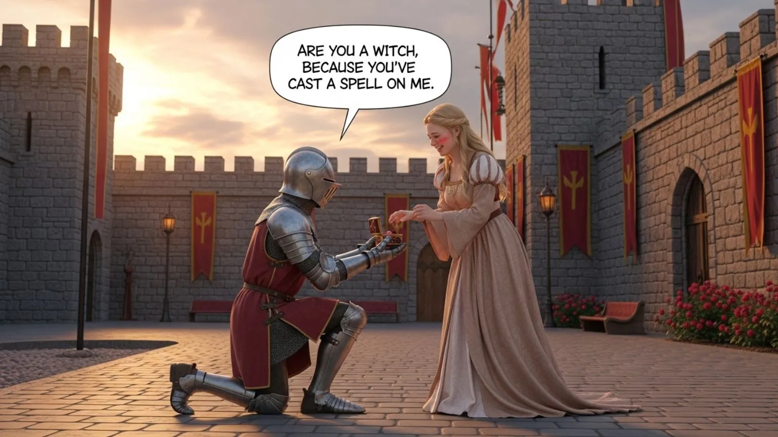 Read more about the article 90+ Medieval Pick Up Lines to Win Heart Like a True Knight 2026