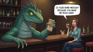 Read more about the article 105+ Basilisk Pick Up Lines with Mythical Charm 2026<p class="post-updated-date">🕓 <span class="updated-label">Last updated on</span> <time datetime="2026-03-03T10:17:43+00:00">March 3, 2026</time></p><script type="application/ld+json">
        {
          "@context": "https://schema.org",
          "@type": "BlogPosting",
          "mainEntityOfPage": {
            "@type": "WebPage",
            "@id": "https://pickupsy.com/basilisk-pick-up-lines/"
          },
          "datePublished": "2026-03-03T10:17:42+00:00",
          "dateModified": "2026-03-03T10:17:43+00:00"
        }
        </script>