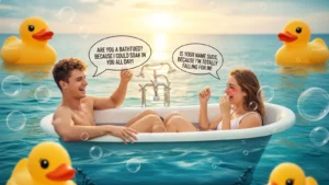 Read more about the article 136+ Best Bathtub Pick Up Lines to Make Them Smile for 2026<p class="post-updated-date">🕓 <span class="updated-label">Last updated on</span> <time datetime="2026-03-19T09:43:33+00:00">March 19, 2026</time></p><script type="application/ld+json">
        {
          "@context": "https://schema.org",
          "@type": "BlogPosting",
          "mainEntityOfPage": {
            "@type": "WebPage",
            "@id": "https://pickupsy.com/bathtub-pickup-lines/"
          },
          "datePublished": "2026-03-19T09:43:32+00:00",
          "dateModified": "2026-03-19T09:43:33+00:00"
        }
        </script>