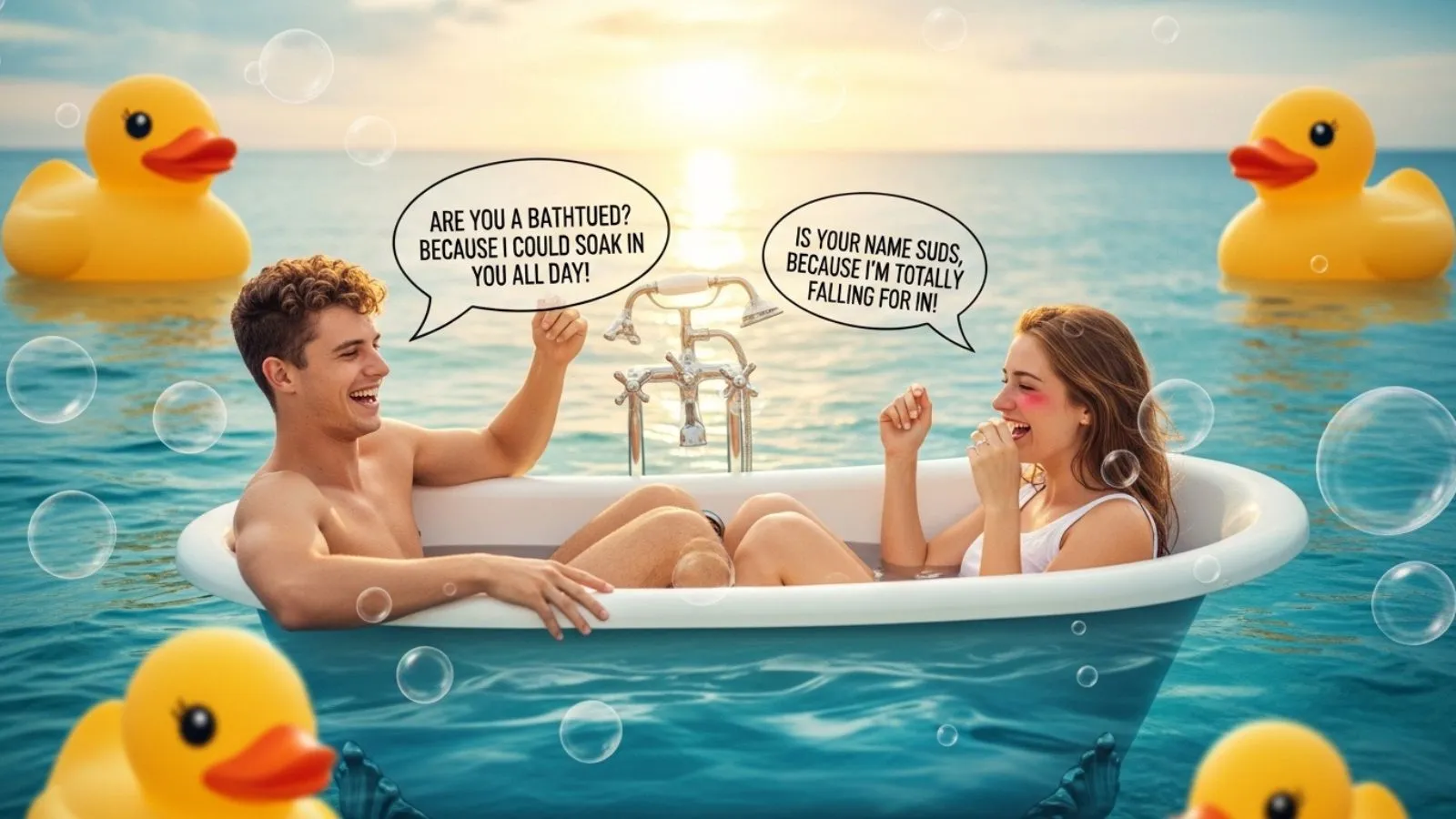 Read more about the article 136+ Best Bathtub Pick Up Lines to Make Them Smile for 2026