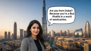 Read more about the article 90+ Dubai Pick Up Lines That Will Make Them Smile for 2026<p class="post-updated-date">🕓 <span class="updated-label">Last updated on</span> <time datetime="2026-03-14T15:44:39+00:00">March 14, 2026</time></p><script type="application/ld+json">
        {
          "@context": "https://schema.org",
          "@type": "BlogPosting",
          "mainEntityOfPage": {
            "@type": "WebPage",
            "@id": "https://pickupsy.com/dubai-pick-up-lines/"
          },
          "datePublished": "2026-03-14T15:44:38+00:00",
          "dateModified": "2026-03-14T15:44:39+00:00"
        }
        </script>
