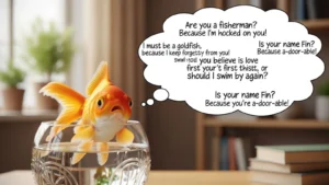 Read more about the article 99+ Goldfish Pick Up Lines to Make a Splash 2026<p class="post-updated-date">🕓 <span class="updated-label">Last updated on</span> <time datetime="2026-03-03T10:07:51+00:00">March 3, 2026</time></p><script type="application/ld+json">
        {
          "@context": "https://schema.org",
          "@type": "BlogPosting",
          "mainEntityOfPage": {
            "@type": "WebPage",
            "@id": "https://pickupsy.com/goldfish-pick-up-lines/"
          },
          "datePublished": "2026-03-03T10:07:50+00:00",
          "dateModified": "2026-03-03T10:07:51+00:00"
        }
        </script>