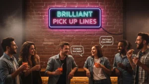 Read more about the article 109+ Brilliant Pick Up Lines That Get Replies Fast for 2026 🚀<p class="post-updated-date">🕓 <span class="updated-label">Last updated on</span> <time datetime="2026-04-15T06:03:24+00:00">April 15, 2026</time></p><script type="application/ld+json">
        {
          "@context": "https://schema.org",
          "@type": "BlogPosting",
          "mainEntityOfPage": {
            "@type": "WebPage",
            "@id": "https://pickupsy.com/brilliant-pick-up-lines-best/"
          },
          "datePublished": "2026-04-14T09:06:45+00:00",
          "dateModified": "2026-04-15T06:03:24+00:00"
        }
        </script>