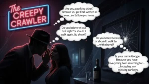 Read more about the article 109+ Creepy Pick Up Lines That Are Weirdly Irresistible for 2026 😈<p class="post-updated-date">🕓 <span class="updated-label">Last updated on</span> <time datetime="2026-04-16T07:48:54+00:00">April 16, 2026</time></p><script type="application/ld+json">
        {
          "@context": "https://schema.org",
          "@type": "BlogPosting",
          "mainEntityOfPage": {
            "@type": "WebPage",
            "@id": "https://pickupsy.com/creepy-pickup-lines/"
          },
          "datePublished": "2026-04-16T07:48:53+00:00",
          "dateModified": "2026-04-16T07:48:54+00:00"
        }
        </script>
