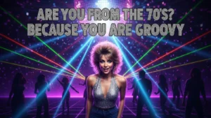 Read more about the article 135+ Disco Pick Up Lines to Impress at Any Party or Club for 2026 💃<p class="post-updated-date">🕓 <span class="updated-label">Last updated on</span> <time datetime="2026-04-23T07:13:58+00:00">April 23, 2026</time></p><script type="application/ld+json">
        {
          "@context": "https://schema.org",
          "@type": "BlogPosting",
          "mainEntityOfPage": {
            "@type": "WebPage",
            "@id": "https://pickupsy.com/disco-pick-up-lines/"
          },
          "datePublished": "2026-04-23T07:13:56+00:00",
          "dateModified": "2026-04-23T07:13:58+00:00"
        }
        </script>