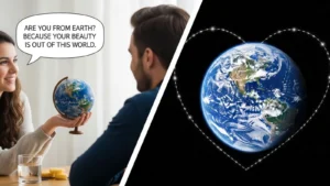Read more about the article 143+ Earth Pick Up Lines That Will Make Anyone Fall for You for 2026 🌍<p class="post-updated-date">🕓 <span class="updated-label">Last updated on</span> <time datetime="2026-04-30T09:09:46+00:00">April 30, 2026</time></p><script type="application/ld+json">
        {
          "@context": "https://schema.org",
          "@type": "BlogPosting",
          "mainEntityOfPage": {
            "@type": "WebPage",
            "@id": "https://pickupsy.com/earth-pick-up-lines/"
          },
          "datePublished": "2026-04-30T09:07:36+00:00",
          "dateModified": "2026-04-30T09:09:46+00:00"
        }
        </script>
