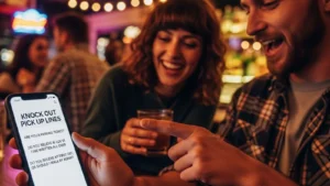 Read more about the article 133+ Knock Out Pick Up Lines That Instantly Win Hearts for 2026 💥<p class="post-updated-date">🕓 <span class="updated-label">Last updated on</span> <time datetime="2026-04-19T07:52:30+00:00">April 19, 2026</time></p><script type="application/ld+json">
        {
          "@context": "https://schema.org",
          "@type": "BlogPosting",
          "mainEntityOfPage": {
            "@type": "WebPage",
            "@id": "https://pickupsy.com/knock-out-pick-up-lines/"
          },
          "datePublished": "2026-04-19T07:52:29+00:00",
          "dateModified": "2026-04-19T07:52:30+00:00"
        }
        </script>